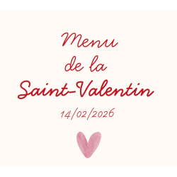 Menu de la Saint-Valentin